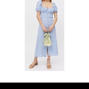 En saison plaid blue dress